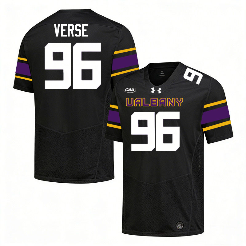 UAlbany Great Danes #96 Jared Verse College Football Jerseys,Uniforms-Black